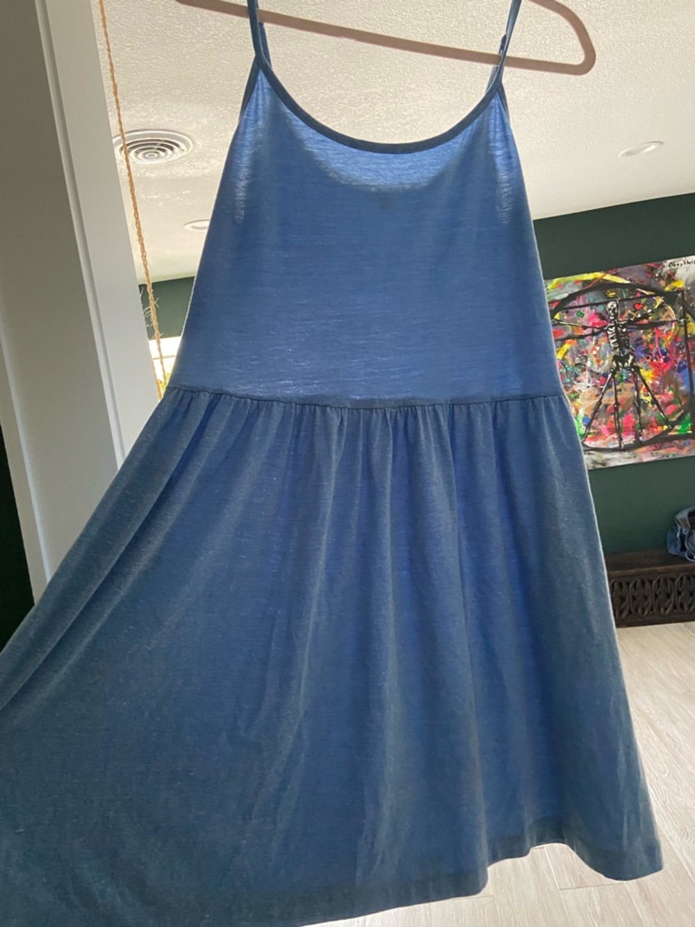 GAP Blue Spaghetti Strap Mini Dress